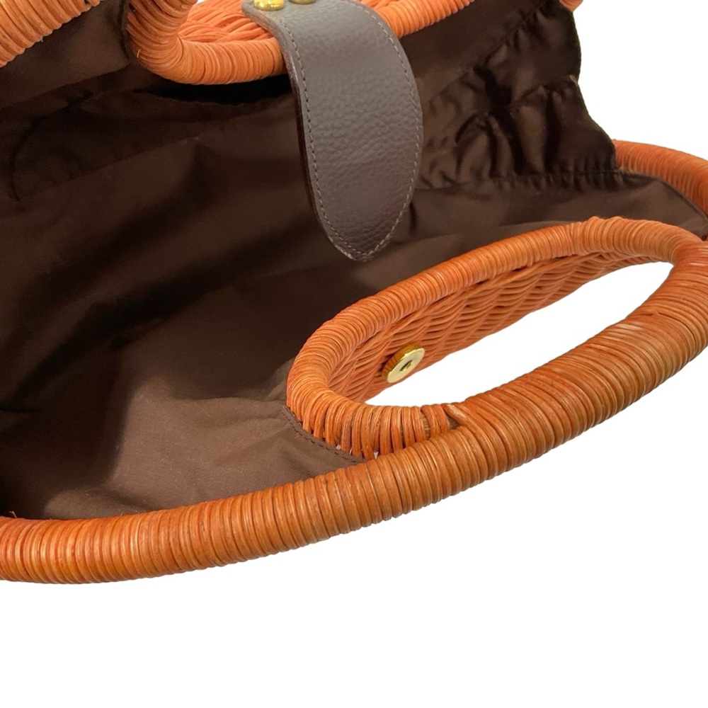 Orange Rattan Handbag - Picture 6 of 9